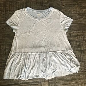 Light blue peplum top